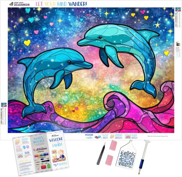 Cosmic Dolphin Splash For Sale