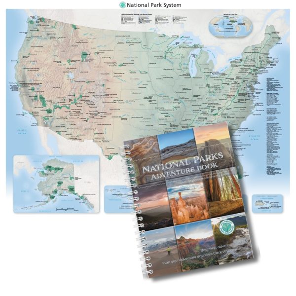 NEW National Park Adventure Book + 24x36 Detailed National Park 2 Sided - Folded Map Combo on Sale - Image 2