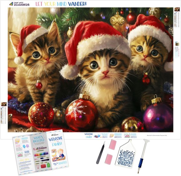 Festive Kittens in Santa Hats Online