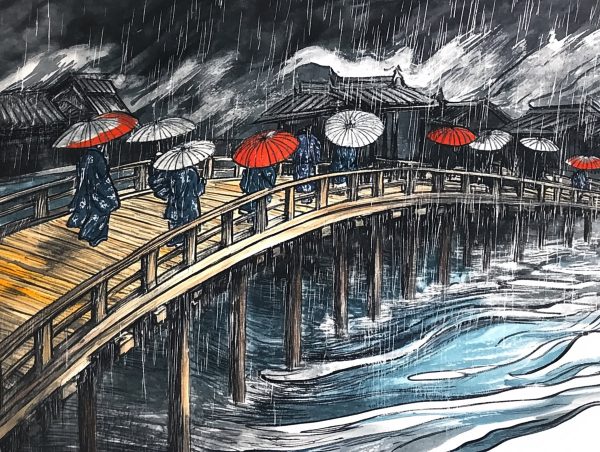 Sudden Shower over Shin-Ohashi Bridge For Cheap - Image 2